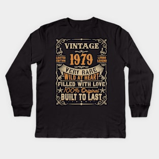 Vintage 1979 Limited Edition Kids Long Sleeve T-Shirt